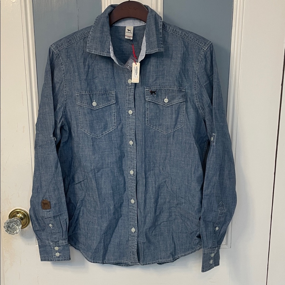 The Black Dog Celestial Chambray Button Down Shirt Classic Fit - Picture 8 of 15